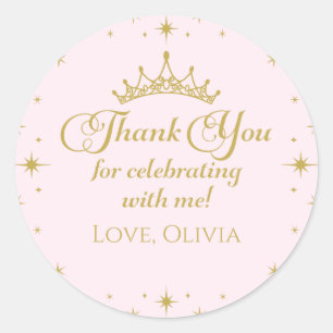 Sticker Rond Son Altesse Fiveness Princesse d'Or 5e Anniversair
