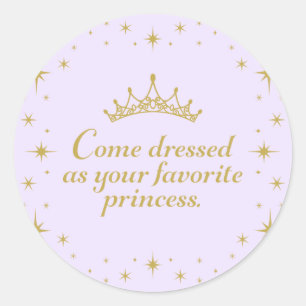 Sticker Rond Son Altesse Royale Princesse Anniversaire