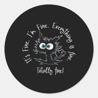 Sticker Rond Son Beau Im Partout Beau Chat
