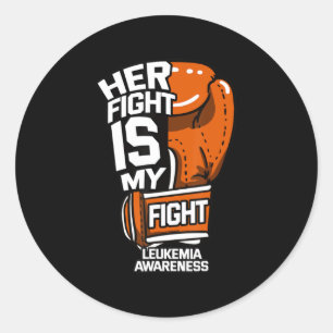 Sticker Rond Son combat est mon combat Leucémie Sensibilisation