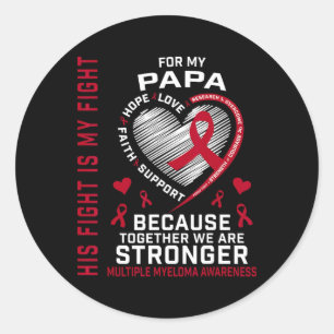 Sticker Rond Son Combat Est Mon Combat Papa Sensibilisation Au