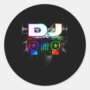 Sticker Rond Son Dj Music Player