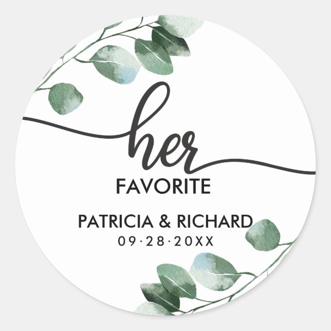 Sticker Rond Son et son Mariage de verdure favori (Devant)