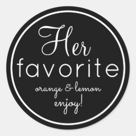 Sticker Rond Son et son noir favori mariage collants de faveur