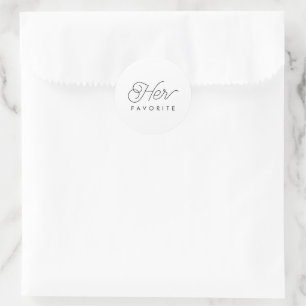 Sticker Rond Son Mariage Préféré Favoriser La Calligraphie Mode