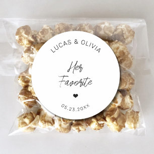 Sticker Rond Son Mariage tendance favori Bonbon Favoriser Perso