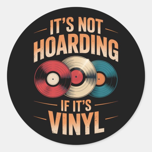 Sticker Rond Son pas de thésaurisation si son vinyle (Devant)