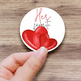 Sticker Rond Son, Sa ou Notre Cadeau de Faveur de Réception de