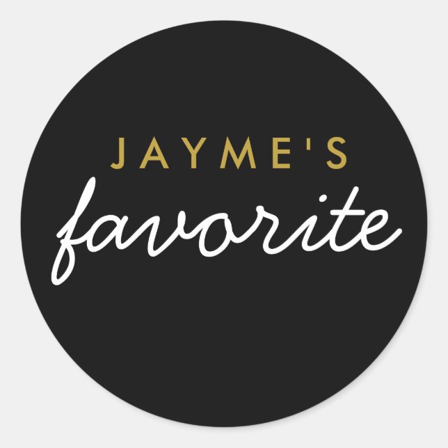 Sticker Rond Son Snack Favori (Devant)
