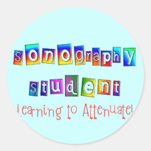 Sticker Rond Sonographie Cadeaux étudiants