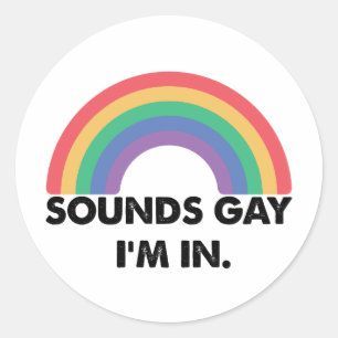 Sticker Rond Sons Gay Im Dans Rainbow Prith Mois Gay