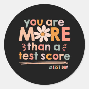 Sticker Rond Sont Plus Qu'Un Test Score Enseignant Enfants Test