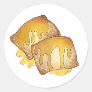 Sticker Rond Sopaipilla Sopapilla Cachanga Sopaipa Pâtisserie f