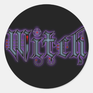 Sticker Rond Sorcière