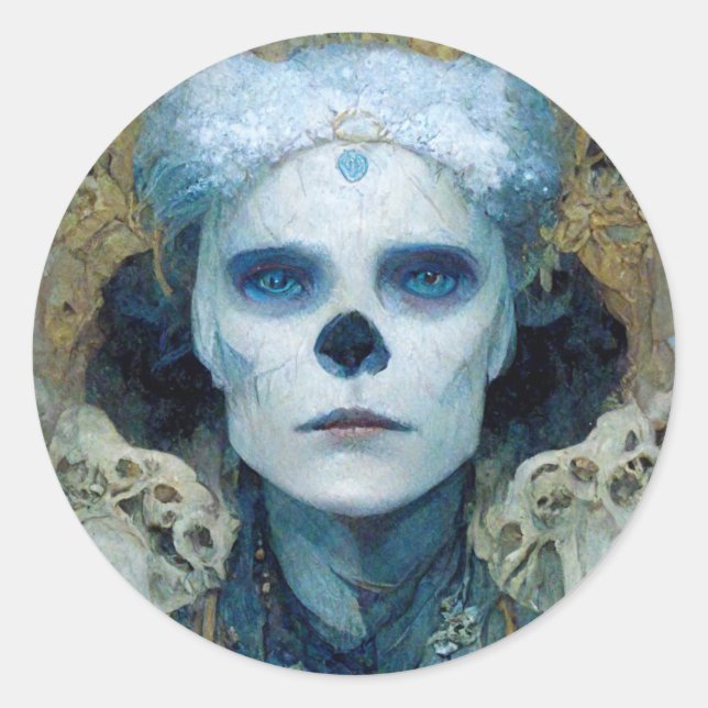 Sticker Rond Sorcière de glace 3 Imaginaires Sci-Fi (Devant)