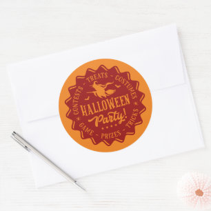 Sticker Rond Sorcière de la fête d'Halloween