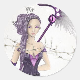 Sticker Rond Sorcière Imaginaire