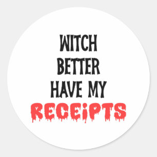 Sticker Rond Sorcière Mieux Avoir Mon Comptable De Recettes Hal