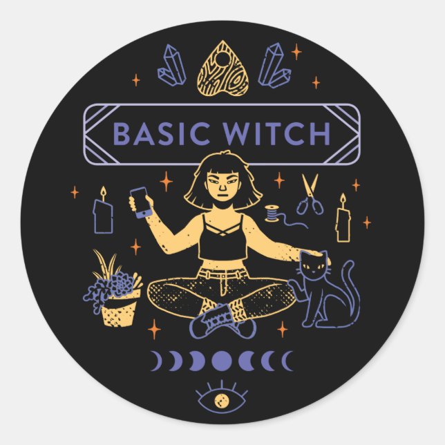 Sticker Rond Sorcières de base - Camille Chew (Devant)