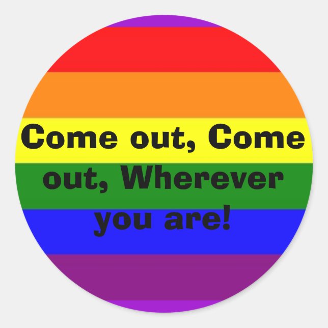 Sticker Rond Sortez ! (Devant)