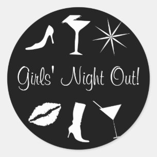 Sticker Rond Sortez de la nuit des filles ! Sceau d'enveloppe