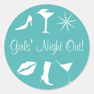 Sticker Rond Sortez de la nuit des filles ! Sceau d'enveloppe