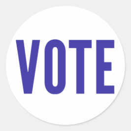 Sticker Rond Sortez du vote : VOTE (bleu)