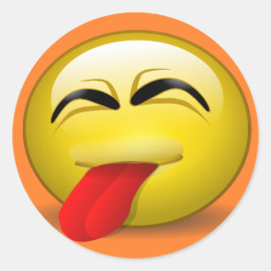 Sticker Rond Sortie de langue