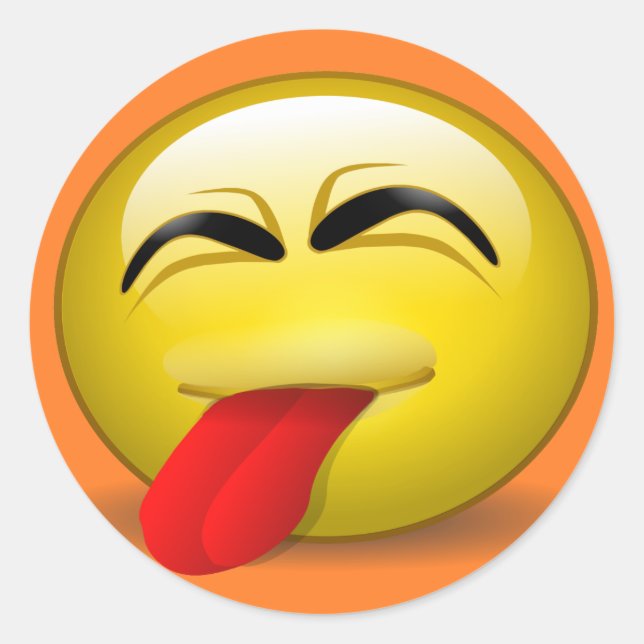 Sticker Rond Sortie de langue (Devant)