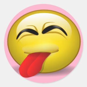 Sticker Rond Sortie de langue