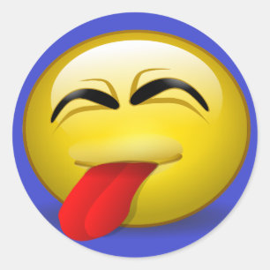 Sticker Rond Sortie de langue