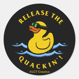 Sticker Rond Sortir Le Quackin'
