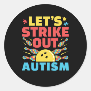 Sticker Rond Sortons du bol de Sensibilisation sur l'autisme
