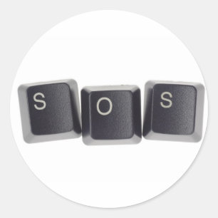 STICKER ROND SOS