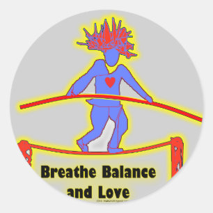 Sticker Rond Souffle et amour d'équilibre