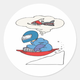 Sticker Rond Souhaits d'hiver