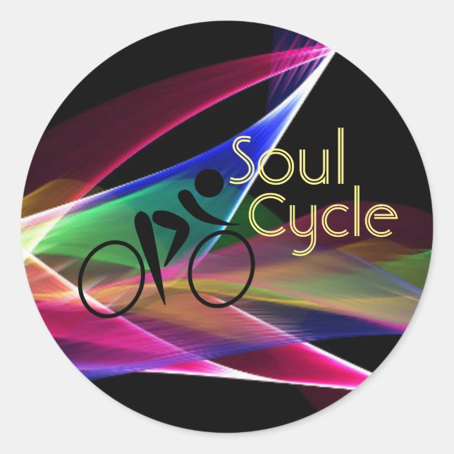 Sticker Rond Soul Cycle Retro Neon Promotion (Devant)