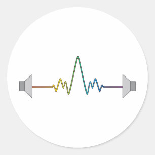 Sticker Rond Soundwave