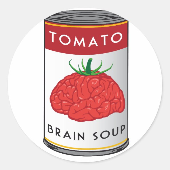 Sticker Rond soupe cérébrale (Devant)