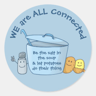 Sticker Rond Soupe de pommes de terre salée