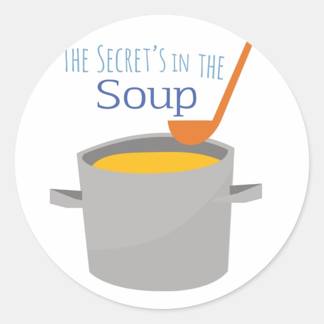 Sticker Rond Soupe secrète (Devant)