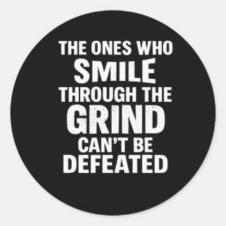 Sticker Rond Sourire broyer gymnase motivation citation avec te