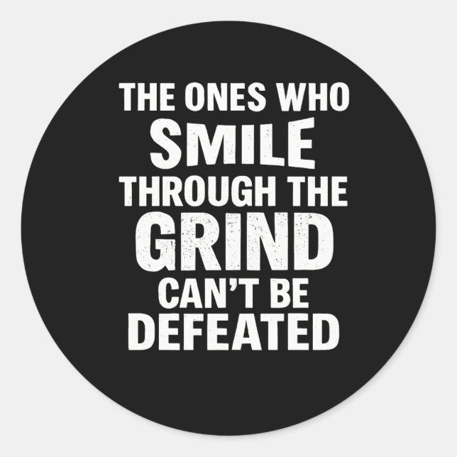 Sticker Rond Sourire broyer gymnase motivation citation avec te (Devant)