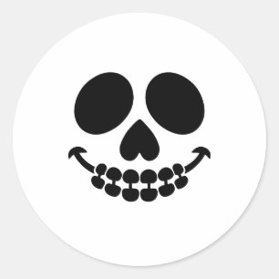 Sticker Rond Sourire effrayant.