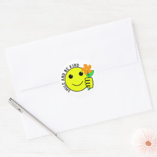 Sticker Rond Sourire et amitié gentille