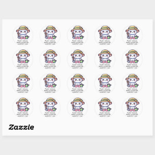 Sticker Rond Sourires plantes, rires de croissance, amour de ré