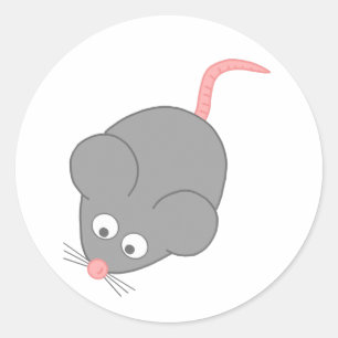 Sticker Rond Souris