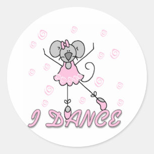 Sticker Rond Souris Ballet I Danse