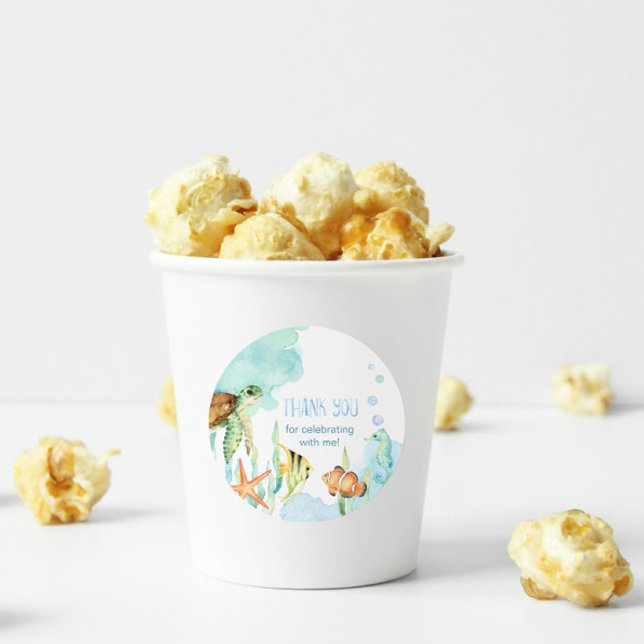 Sticker Rond Sous la mer (Créateur téléchargé)