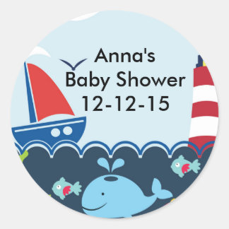 Sticker Rond Sous l'autocollant de mer